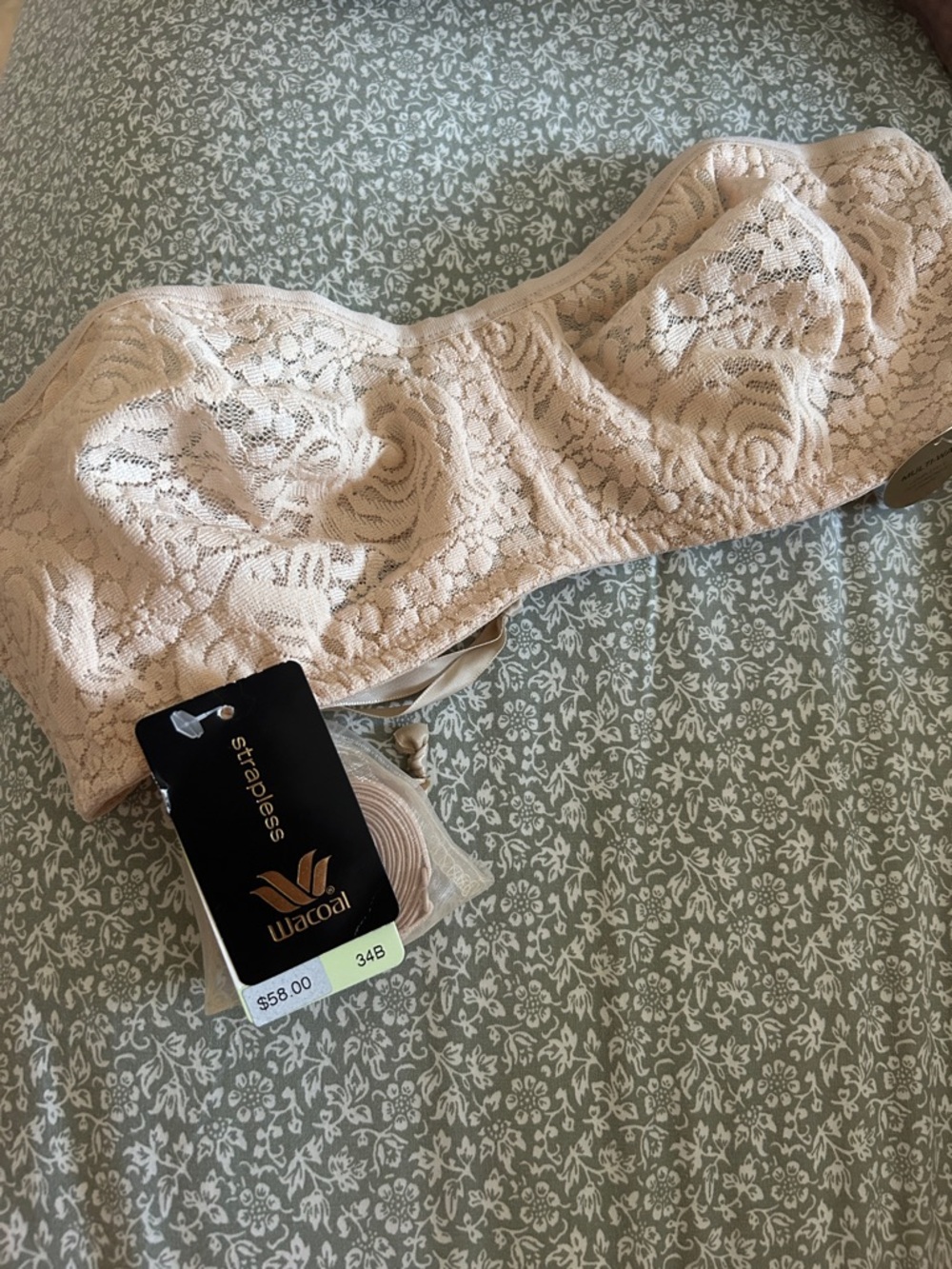 Wacoal Strapless Lace Bandeau Bra — Blush Nude